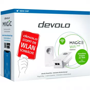 devolo Magic 2 WiFi next Powerline Starter Kit 1x adaptador devolo Magic 2 WiFi next, 1x adaptador devolo Magic 2 LAN