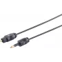 Cabo de áudio ótico ShiverPeaks 69012-1.0 Toslink (quadrado) para 3,5 mm, 1,0 m, 2,2 mm ferrule
