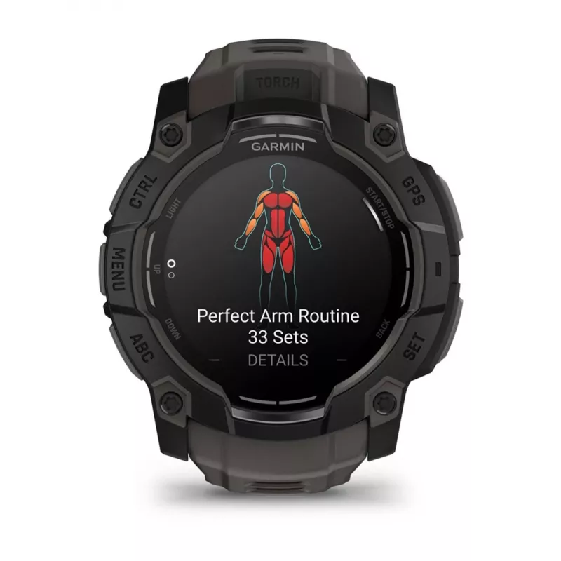 Garmin Instinct 3 AMOLED 3.3 cm (1.3) 50 mm Digital 416 x 416 píxeis Ecrã tátil preto GPS (Satélite)