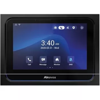 Posto interior Akuvox X933S ecrã tátil Android – preto, posto interior de intercomunicador de parede