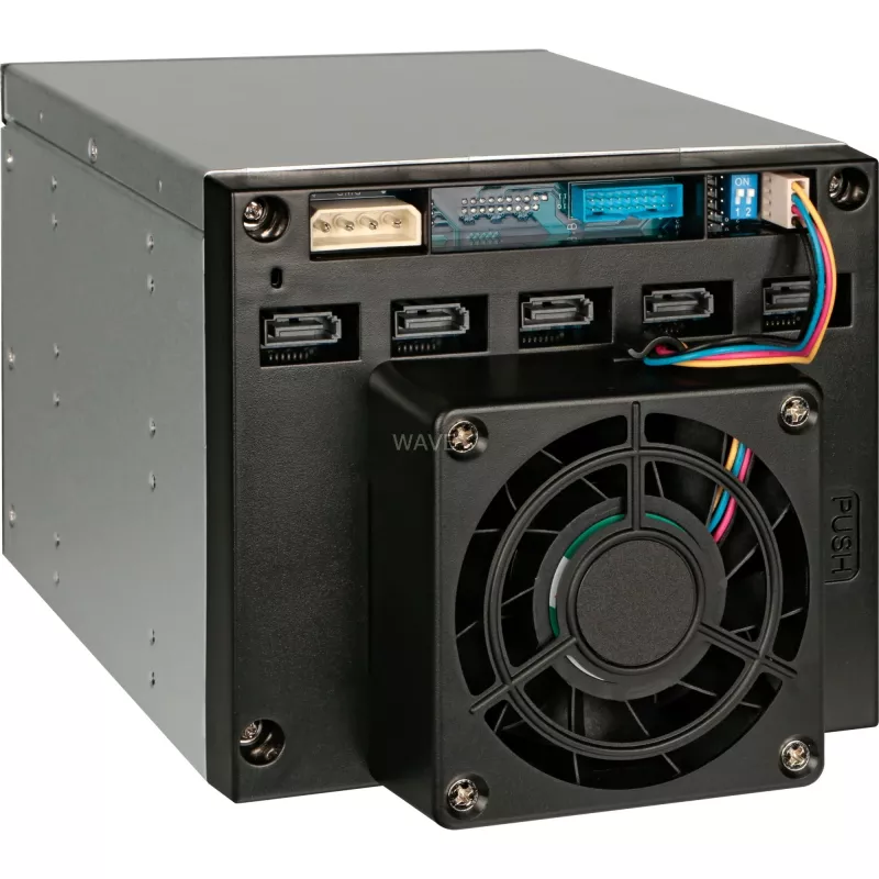 Módulo de gaiola para discos Chenbro SK33502 de 5 baias de 3,5 polegadas, hot-swap SAS/SATA, preto
