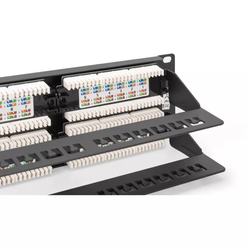 DIGITUS - Patch Panel - RJ-45 X 48 - cinzento, RAL 7035 - 2U - 48 portas (DN-91648U)