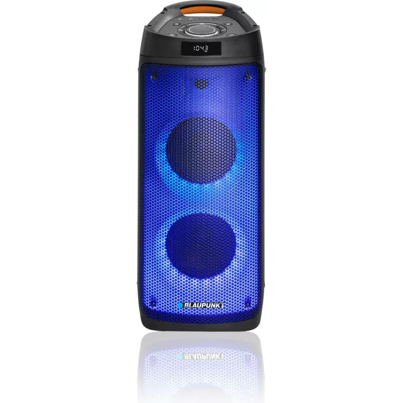 Sistema de áudio PLL FM USB/SD/BT 2xKaraoke FULL LED PartyBox