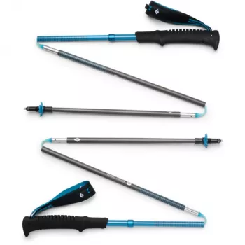 Bastões de trekking Distance Carbon Z, equipamento de fitness antracite/azul, 1 par, 105 cm