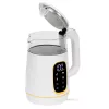 Chaleira elétrica Adler AD 1305WG — 1,7 l, 2200 W, vidro/plástico, branco/dourado/transparente
