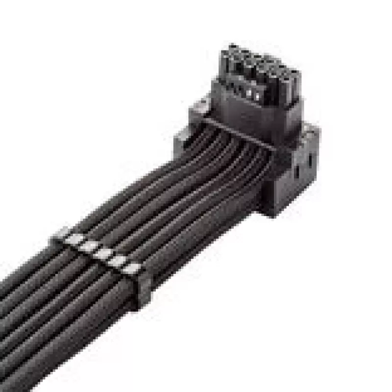 Cabo de ligação CableMod C-Series Pro - Variante A, 90°, 16-Pin para 4x8-Pin PCIe, preto