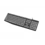 Teclado com fios tamanho completo NATEC NKL-1507 USB QWERTY US International cinzento/preto, 105 teclas, teclado numérico