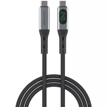 Cabo USB 4smarts 541438 USB4 Gen 2x2 1,5 m USB-C preto cinzento