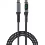 Cabo USB 4smarts 541438 USB4 Gen 2x2 1,5 m USB-C preto cinzento