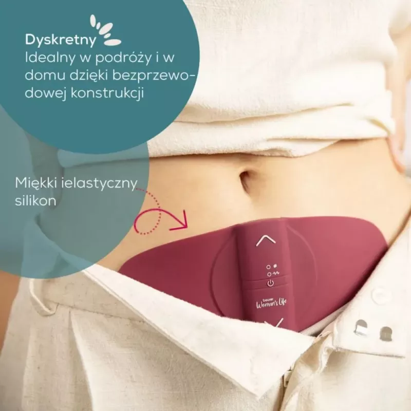 Massajador menstrual Beurer EM 50 Berry — dispositivo elétrico para alívio das dores menstruais