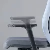 Cadeira de escritório ergonómica Up Up Athene preta, cinzento + tecido azul