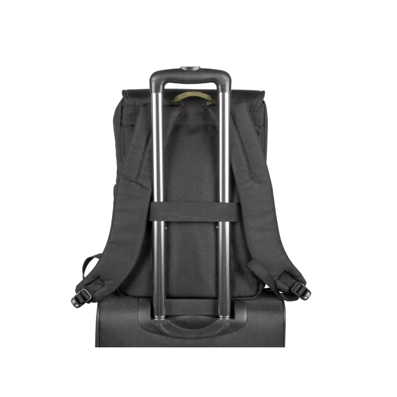NATEC Niala NTO-2239 mochila para portátil de 39,6 cm (15,6 polegadas), 18 L, resistente a salpicos, poliéster reciclado, preto/verde escuro