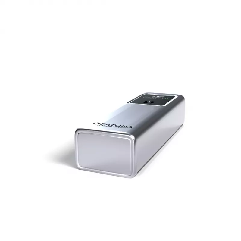 Powerbank PATONA Platinum Luxury One PD100 | 20000mAh | PD 100W | USB-C + USB-A prateado, preto