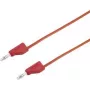 Cabo de teste VOLTCRAFT [ficha 4 mm - ficha 4 mm] 0,75 m vermelho MSB-300 (MSB-300-0.75-Red)
