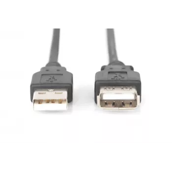 Digitus - Cabo de extensão USB - USB Type-A, 4 pinos (M) - USB Type-A, 4 pinos (F) - 3,0 m (USB / USB2.0) - Preto (AK-300202-030-S)