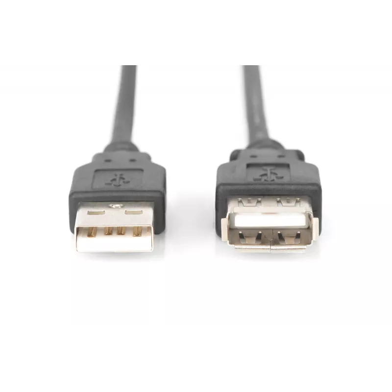Digitus - Cabo de extensão USB - USB Type-A, 4 pinos (M) - USB Type-A, 4 pinos (F) - 3,0 m (USB / USB2.0) - Preto (AK-300202-030-S)