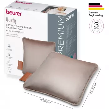 Almofada térmica Beurer HK77 recarregável Smokey-Taupe – almofada térmica elétrica portátil