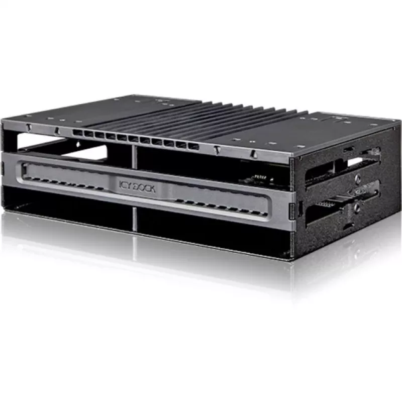 ICY DOCK - MB024SP-B - flexiDOCK moldura de troca sem bandeja para 4x 2,5 SAS/SATA SSD/HDD para baía de 5,25