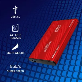 Caixa para HDD/SSD QOLTEC 51860 para unidades SATA III de 2,5