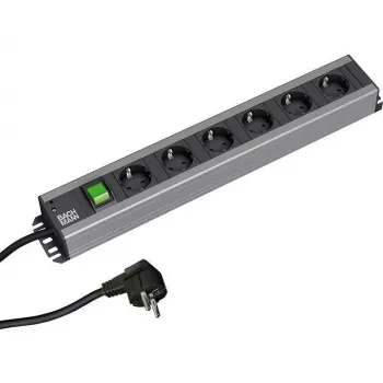 Unidade de distribuição de energia Bachmann 300.003 6 tomadas AC 2U preto cinzento
