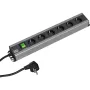 Unidade de distribuição de energia Bachmann 300.003 6 tomadas AC 2U preto cinzento