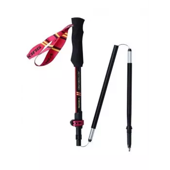 Bastões de trekking Viking Kettera Pro Lady — bastões de trekking para mulher, ajustáveis, par, preto/fúcsia