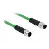 DeLOCK - cabo de rede - M12 (4 pinos) (M) para M12 (4 pinos) (M) - 5,0 m - SF/FTP - sem halogéneos - verde (85920)