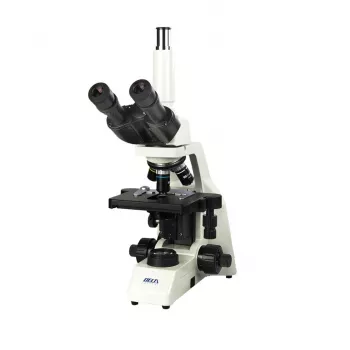 Microscópio Deltaoptical DO-3800 — microscópio de luz transmitida, ampliação 40×–1000×, modelo DO-3800