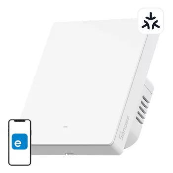 Interruptor de parede inteligente WiFi Sonoff M5-1C-80W 1 canal, para moldura, 80W