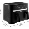 Fritadeira de ar quente Tefal Easy Fry EY901N Double 8,3 L Aparelho independente 2700 W Preto