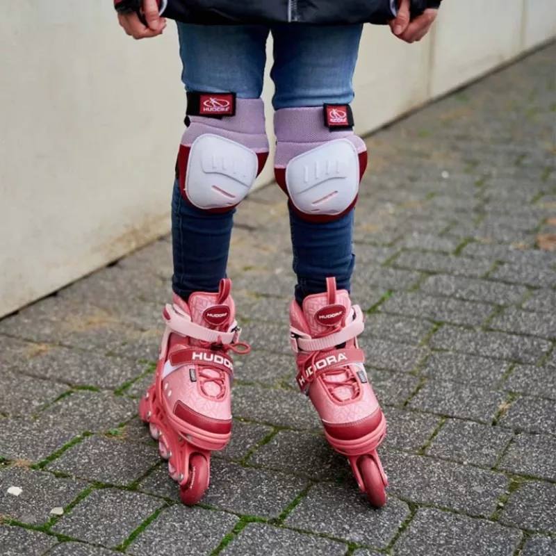 Patins em Linha HUDORA Mia 2.0, Tamanho Ajustável 33–36, rosa