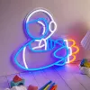 Luz néon decorativa MANTA SNL90MT Style Neon Lights — motivo astronauta em foguetão