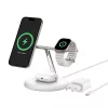 Belkin BoostCharge Pro 3 em 1 estação de carregamento sem fios com Qi2, branco (WIZ023VFWH)