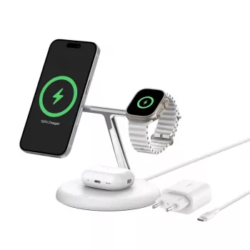 Carregador Belkin WIZ023VFBK para dispositivos móveis auscultadores, smartphone, smartwatch preto USB carregamento sem fios para interiores