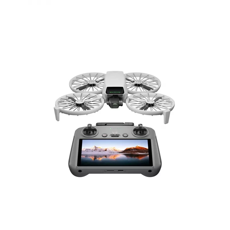 Drone DJI Flip com comando DJI RC 2, 48 MP, 4K HDR (3840x2160), 3110 mAh, 16 m/s, até 31 min de voo, menos de 249 g, preto/branco