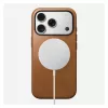 Capa para telemóvel Nomad Modern Leather Case para iPhone 17 Pro, 16 cm (6,3 polegadas), tan, couro e PC/TPU