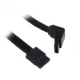 Cabo SATA III SilverStone 50 cm angular / reto - revestido preto