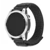 Pulseira desportiva de nylon FIXED QuickFit 22 mm para Garmin, cinzento-escuro, pulso 160–210 mm