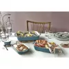 Staub 40508-172-0 conjunto de formas de cerâmica retangulares para forno, 3 peças, Antique Turquoise