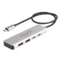 DeLOCK hub USB USB Type-C 10 Gbit/s 2x Type-A 2x Type-C cabo de 35 cm