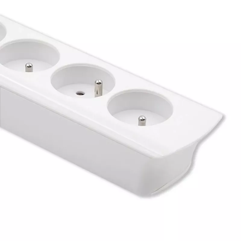 Extensão de energia Qoltec 50276 1,8 m 5 tomadas AC Interior Branco