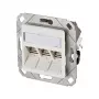 Módulo METZ CONNECT BTR C6A 3 portas 270° UPk - Tomada de ligação, encastrar - RJ-45 X 3 - Branco puro, RAL 9010 (130B12D31102-E)