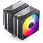 Arrefecedor de CPU Jonsbo CA80 Dual-Tower, 2× ventoinhas PWM de 120mm, ARGB, preto