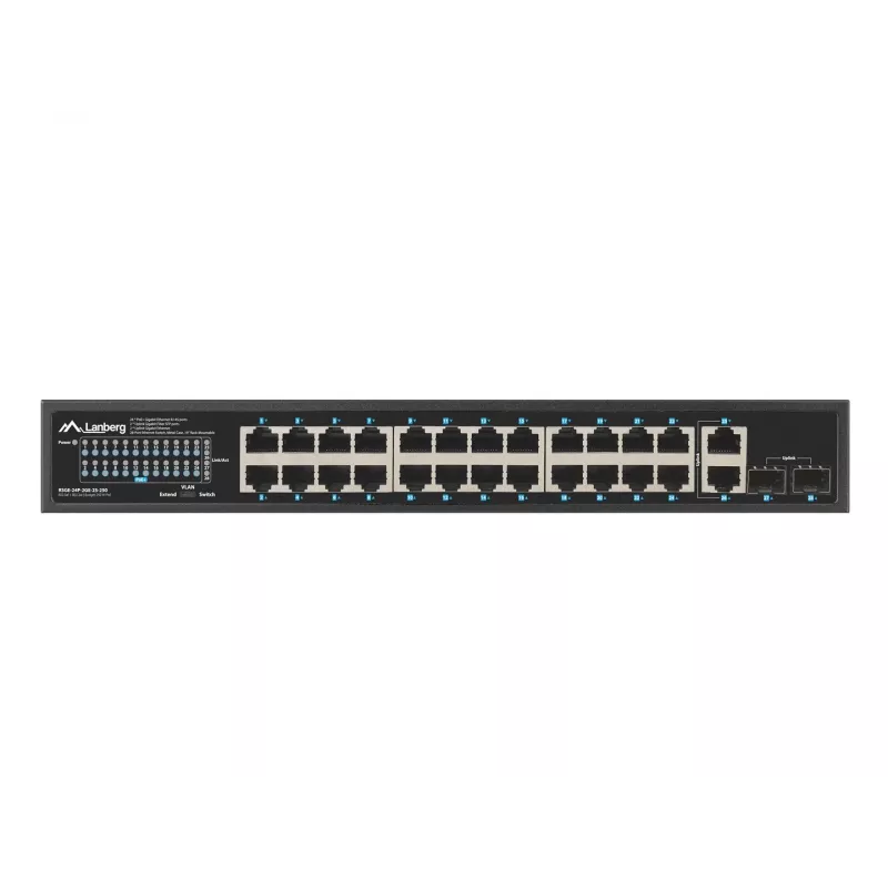 Switch não gerido Lanberg RSGE-24P-2GE-2S-250 24 portas montagem em rack
