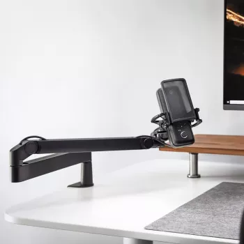 Suporte de microfone para transmissão Elgato Wave Mic Arm LP, montagem em mesa, preto, 1,69 kg