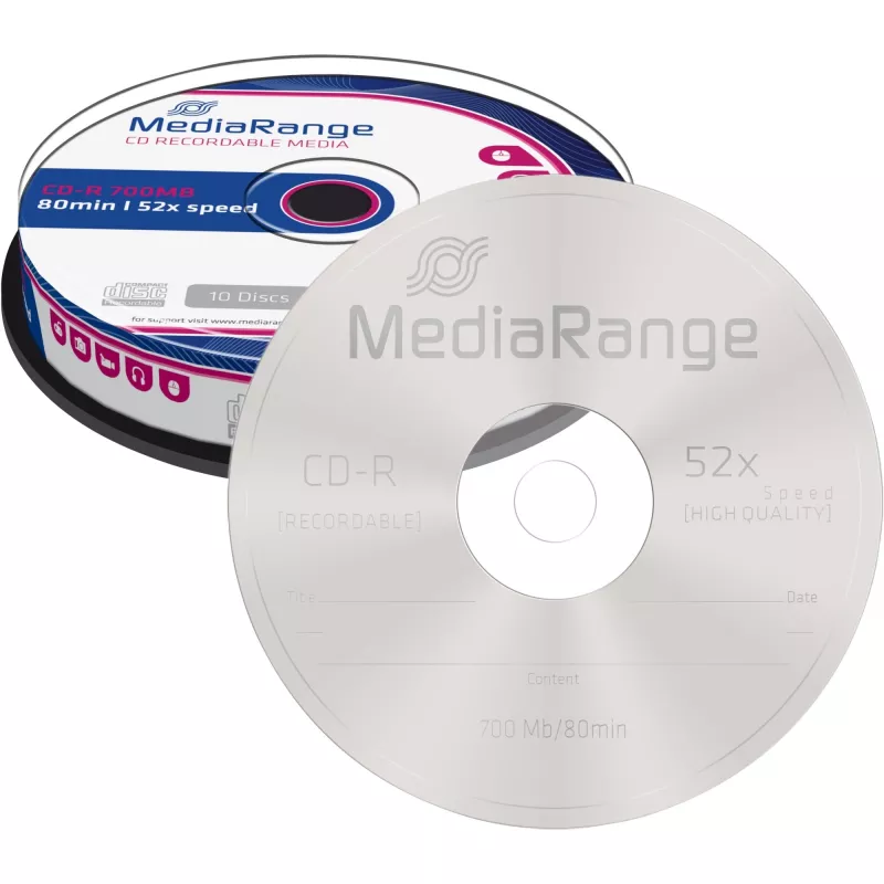 CD-R MediaRange MR214 700 MB 52x 10 unid.