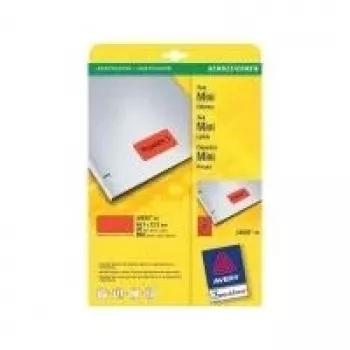 Avery Zweckform Avery L6038 - vermelho - 21,2 x 45,7 mm 960 unid. (20 folhas x 48)