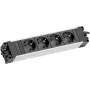 Bachmann STEP ALU 906.18802 extensão com tomadas, 4 tomadas CEE 7/3, GST18i3