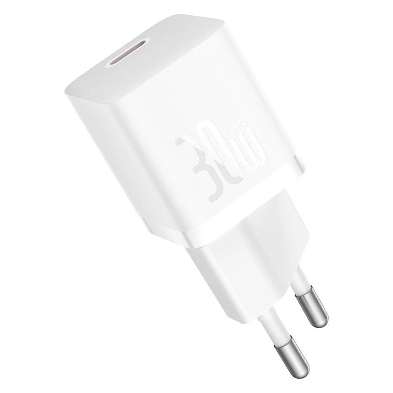 Carregador de parede Baseus P10110902213-01 USB-C GaN5 mini 30W branco