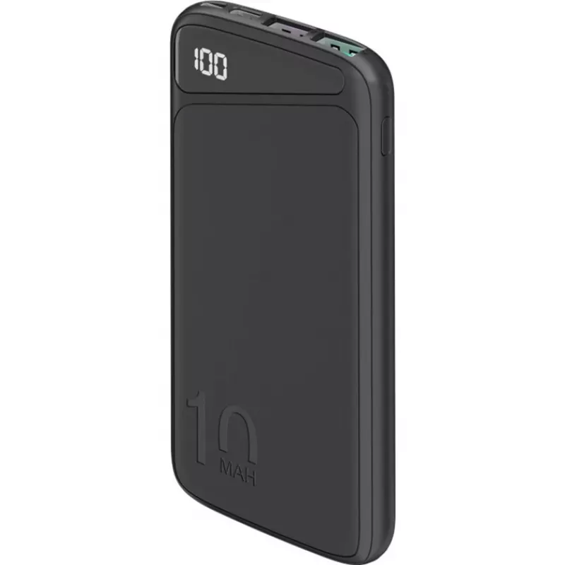 Powerbank de carregamento rápido 10.000 mAh (preto, USB-C PD, QC 3.0, 10.000 mAh)